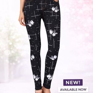 Black Floral Women's Leggings